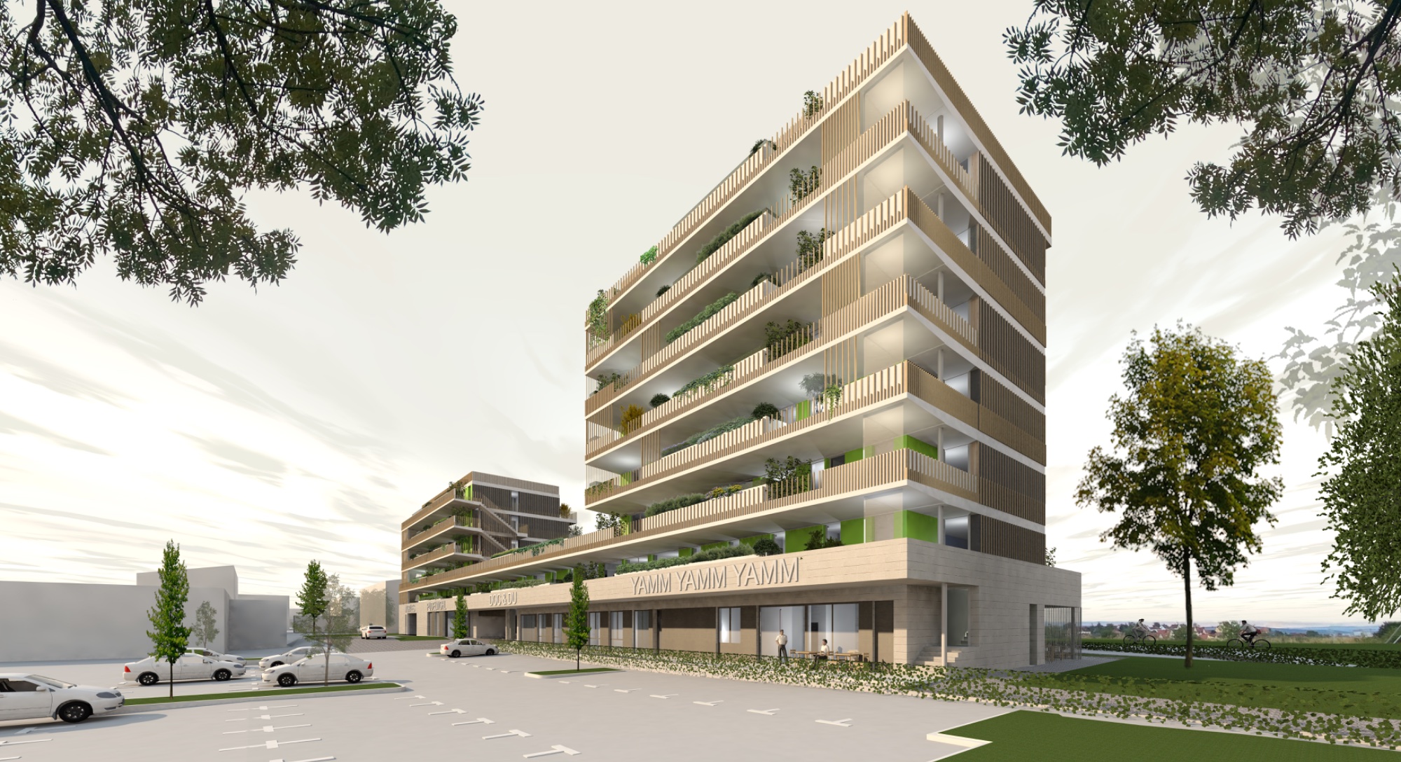 Wohnkonzept mit Terrassen